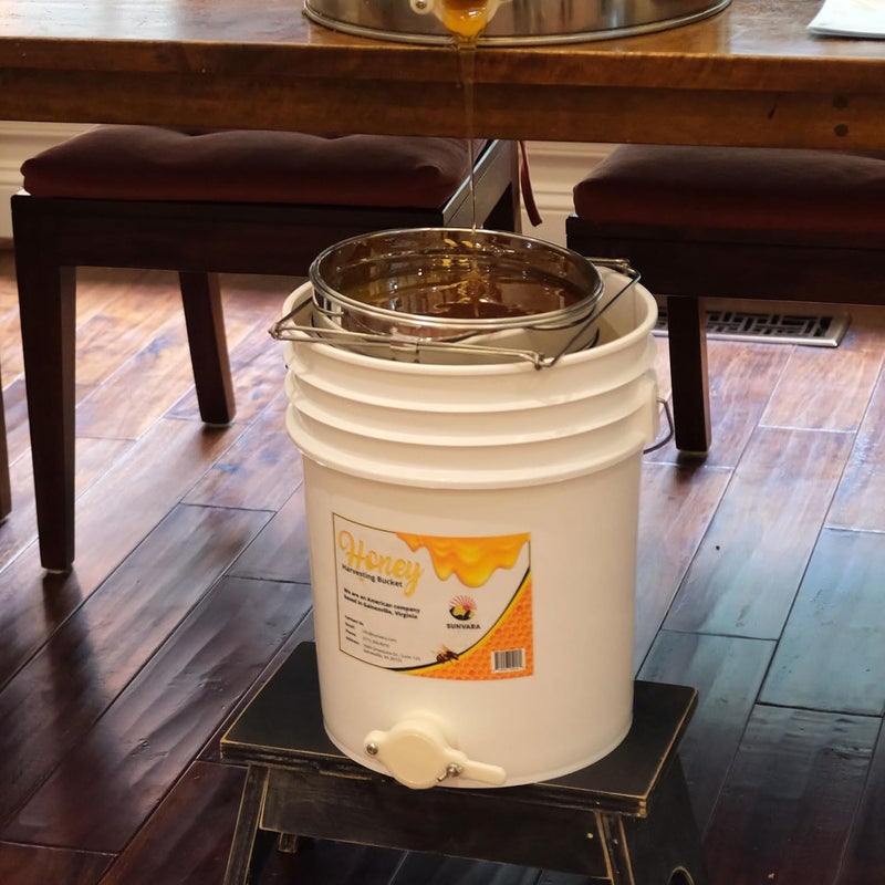 SunVara Honey Bucket 5 Gallon Bucket with Spigot Extractor Equipment Food-Grade PP 20L Capacity - Image 5